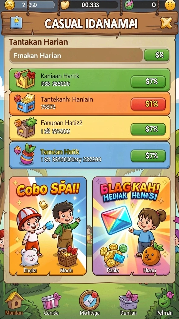 lnterwin - Tangkapan layar menunjukkan menu utama yang menarik.