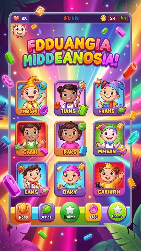 putarmega - Tampilan awal PUTARMEGA dengan grafis yang cerah.