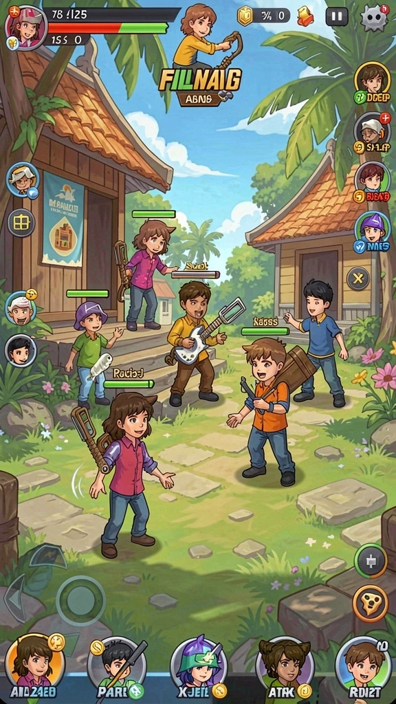 tentoto - Tangkapan layar menunjukkan mode multiplayer yang seru.